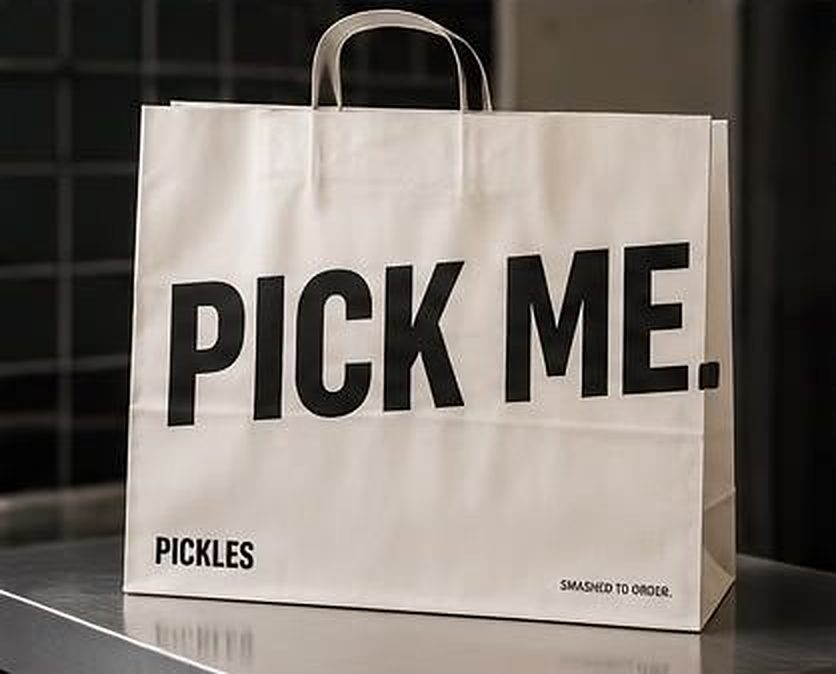 Off-white Pickles bag printed PICK ME.
