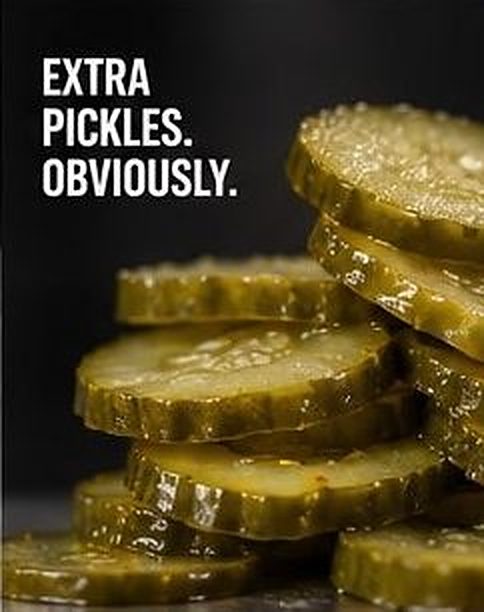 Post: Extra pickles. Obviously.